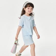 巴拉巴拉 女童睡衣套装夏季空调服儿童家居服小童宝宝亲肤甜美印花