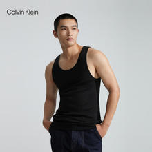 卡尔文·克莱恩 Calvin Klein 内衣夏季男女同款ck三件装纯棉细螺纹舒适打底家居背心NB4010