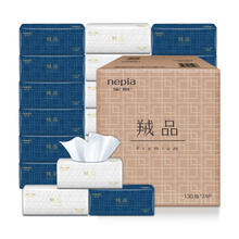 限移动端：nepia 妮飘 羢品系列抽纸3层130抽*24包整箱纸巾抽取式面巾纸餐巾纸亲肤柔软