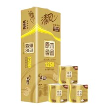 12日14点开始、限2000件、聚划算百亿补贴：清风卷纸有芯卷筒纸金装 125克10卷4层加厚卫生纸