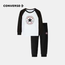 需凑单、PLUS会员：Converse 匡威 儿童长袖t恤裤子2件套 经典圆标潮牌棉