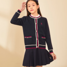 HAZZYS 哈吉斯 女童针织开衫线衣