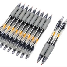 按动中性笔1008速干碳素0.5mm 黑色 10支笔*2件