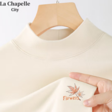 La Chapelle City 拉夏贝尔 半高领德绒女士打底衫