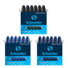 施耐德（Schneider） 德国钢笔墨水胆墨囊一次性墨胆欧标口径2.6MM中小学生男女孩钢笔替换用 桶装黑色墨囊（100支）