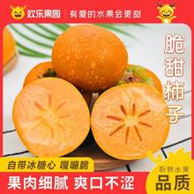 百亿补贴：Joy Tree 欢乐果园 山西巧克力脆柿子 3/4.5斤 当季新鲜水果 脆甜柿 包邮
