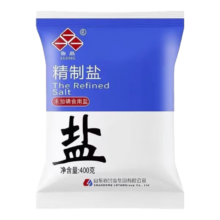 再降价:鲁晶精制盐 未加碘 400g 7袋＊2件