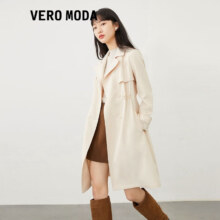 再降价、仅限今日、PLUS会员：VEROMODA H版型翻领中长款风衣外套女 323121009