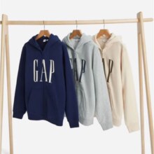 Gap男女装2024秋季新款印花字母logo抓绒连帽卫衣