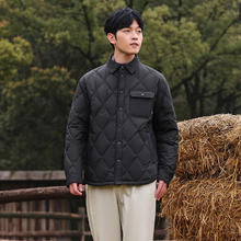 TANBOER 坦博尔 羽绒服男短款 新款翻领菱格纹 秋季补贴清仓！