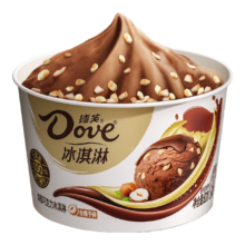 德芙（Dove）冰淇淋 巧克力味60g*3杯 榛子碎雪糕 冰激淋*2件