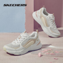Plus会员：斯凯奇（Skechers）女鞋2024夏季网面透气厚底老爹鞋软底舒适缓震休闲跑步鞋