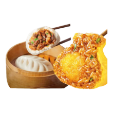 需首购、plus会员: 一旬一味 咸蛋黄糯米烧麦420g 6只+笋干肉包 300g 4个