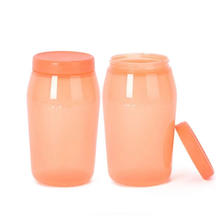 特百惠 密封圆罐 825ml 冷藏食品级保鲜盒 柔蜜橙两件套