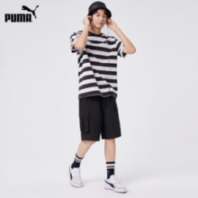 PUMA 彪马 DOWNTOWN 男女同款休闲条纹短袖 630115