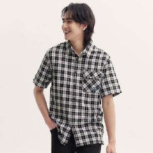 26日10点：Semir 森马 夏季时尚经典格子上衣 日常简约通勤短袖衬衫