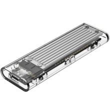 奥睿科(ORICO)M.2 NVMe移动硬盘盒Type-C3.1接口固态SSD外置盒壳子笔记本电脑全透明 10Gbps 银色TCM2-C3