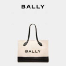 BALLY 巴利 女士Bar帆布托特包 6304580 白色 均码
