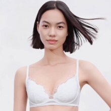 ubras刺绣性感蕾丝聚拢花瓣杯女士内衣女文胸罩