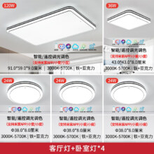 6日20点：NVC Lighting 雷士照明 简影 LED吸顶灯套装 四室一厅