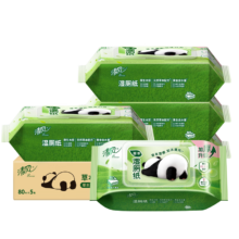 plus会员:清风 湿厕纸大包 80片5包＊3件