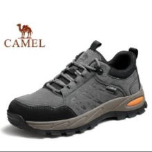PLUS会员、概率券：CAMEL 骆驼 男士复古厚底工装鞋 户外登山鞋 GE12235339 深灰/黑