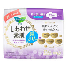 Laurier 乐而雅 花王进口F透气棉柔特薄超长量特多日用卫生巾25cm17片超薄姨妈巾