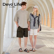 Devo 的沃 男女同款一字休闲学生时尚舒适日系凉拖潮2618