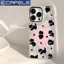 CAFELE 卡斐乐 波点猫咪适用苹果15ProMax/14Plus手机壳13Pro/12羽纱11/XR/7新款