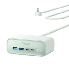 ANKER安克小方盒525氮化镓67W插座充电器便携排插多口快充头2Type-C+2USB-A插线板绿适用笔记本苹果