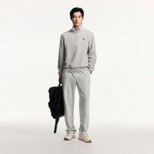 再降价，plus会员：JACK&JONES 杰克·琼斯  纯棉运动卫裤直筒休闲裤男 GH1 浅花灰