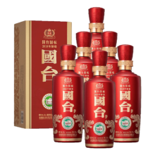 再降价、20点开始、PLUS会员：GUOTAI 国台 国标2018年 53度酱香 500mL 6瓶