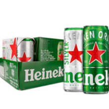 20点！Heineken 喜力 混装330ml*15罐 组合装（经典12听+星银3听）中秋送礼