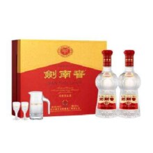 预售：剑南春 水晶剑 52度 酱香型白酒 558ml*2瓶 酒具礼盒装