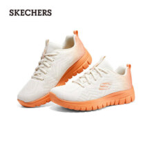 plus会员：SKECHERS 斯凯奇 女子方糖渐变网布运动鞋 多色可选