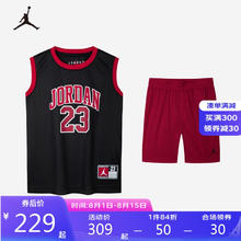 Jordan JORDAN 耐克AJ童装儿童套装背心短裤两件套篮球运动服