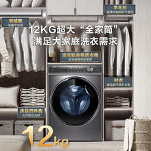 概率券、以旧换新补贴：Haier 海尔 XQG120-B12326L 滚筒洗衣机 12Kg 玉墨银