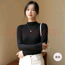 概率券:翊尚美半高领打底衫 显瘦黑  均码