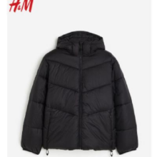 plus会员：H&M 男装棉服 休闲宽松版型疏水保暖
