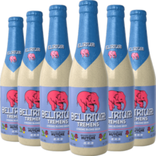 粉象（Delirium）浅粉象啤酒 精酿 啤酒 330ml*6瓶 比利时进口 露营出游