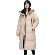 PLUS会员：YAYA 鸭鸭 奢金羽绒服 情侣男女同款 长款过膝加厚保暖外套 3色可选