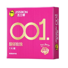 PLUS:杰士邦 避孕套 安全套 001馥郁玫瑰1只