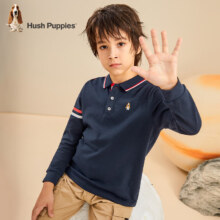 PLUS会员：暇步士（Hush Puppies）儿童春秋款长袖POLO衫 拍2