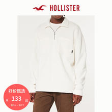 HOLLISTER 美式情侣POLO领抓绒工装风运动衫 KI322-3125