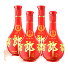 plus会员：郎酒红花郎十 53度 酱香型 高度白酒 500ml *4 组合装