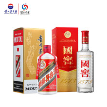 京东百亿补贴：茅台 飞天 53度 500ml 单瓶+国窖1573 52度 500ml 单瓶 浓酱组合