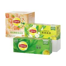 Lipton 立顿 茉莉花茶绿茶红茶乌龙茶茶包伯爵冷泡茶叶 25包
