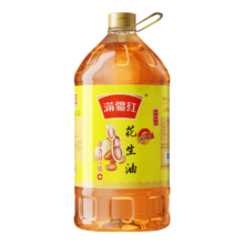PLUS会员：满疆红 食用油 浓香型物理压榨一级花生油5L *3件