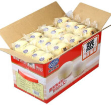 再降价、百亿补贴：港荣 蒸蛋糕奶香味整箱24枚 660g 蒸蛋糕奶香味儿童营养健康零食小孩早餐网红食品夹心休闲小吃