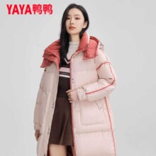 plus会员:鸭鸭（YAYA）羽绒服女 长款过膝2024冬季新款